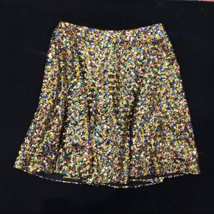Multi Color Sequin Skirt